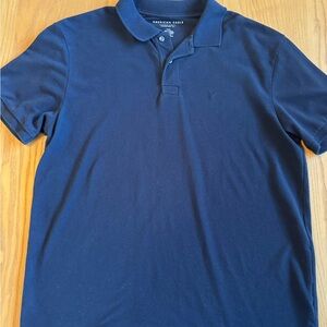 American Eagle Outfitters Large Polo Navy Blue